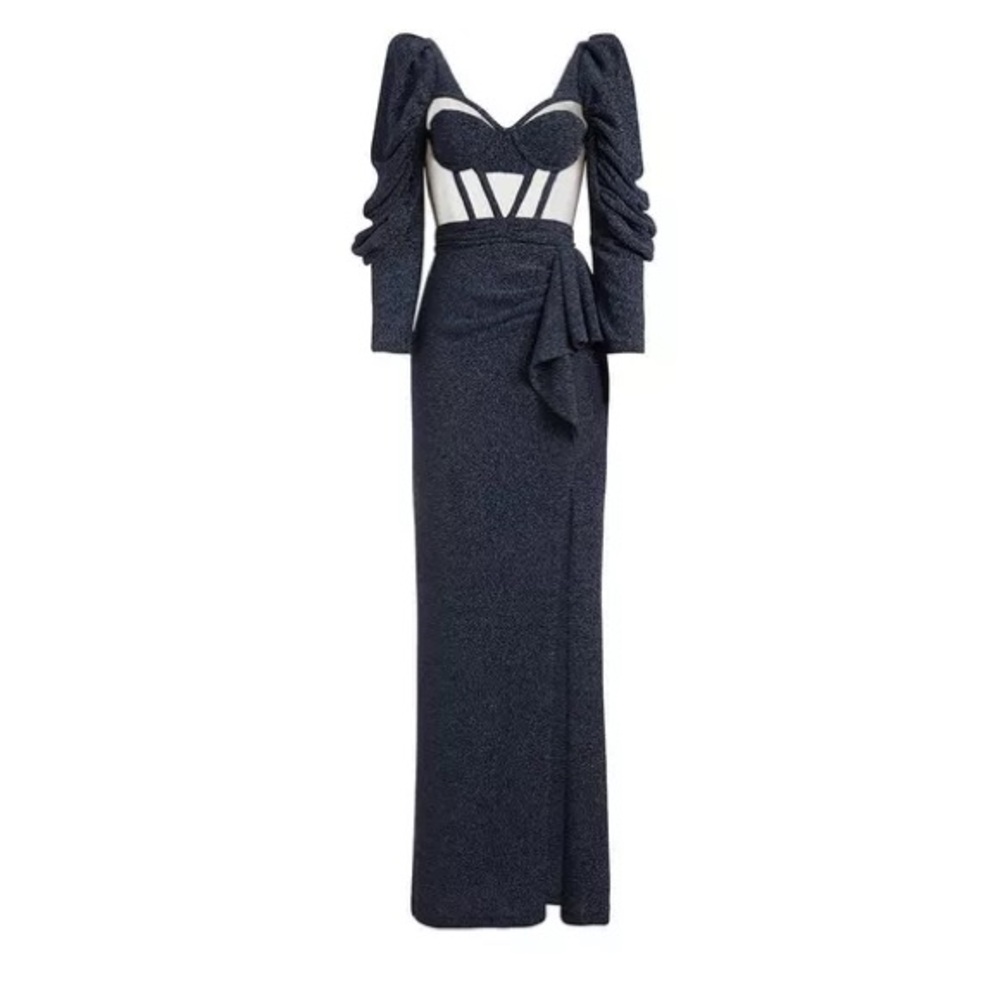 NEW PatBo Lurex Bustier Maxi Dress in Galaxy Women's Size 2